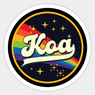 Koa // Rainbow In Space Vintage Style Sticker